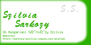 szilvia sarkozy business card